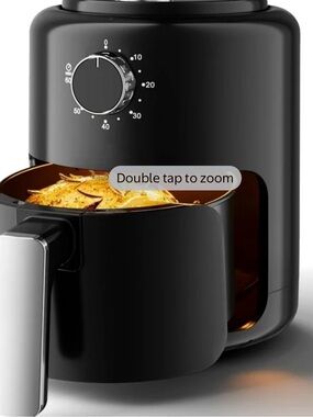 Bear 2L Air Fryer 1000W Black, 7 Programs, 160-400°F Temp, 60-Min Timer